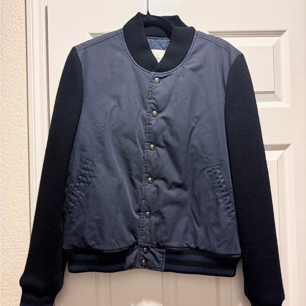 Balmain Navy And Black Bomber Jacket